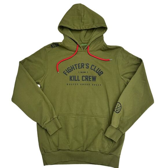 KILL CREW FIGHTER'S CLUB Hoodie Olive Green Medium NWOT - Picture 1 of 7